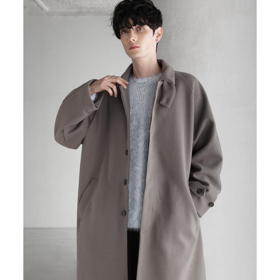 コート メンズ ステンカラー ロング ビッグシルエット スタンドネック