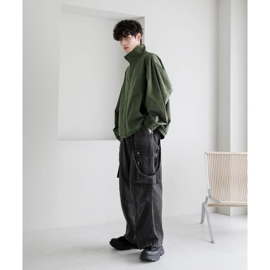 AFF AIVER ウォッシュ PUショートブルゾン　Mサイズ　ブラック AFF AIVER ウォッシュ PUショートブルゾン Mサイズ ブラック AFF