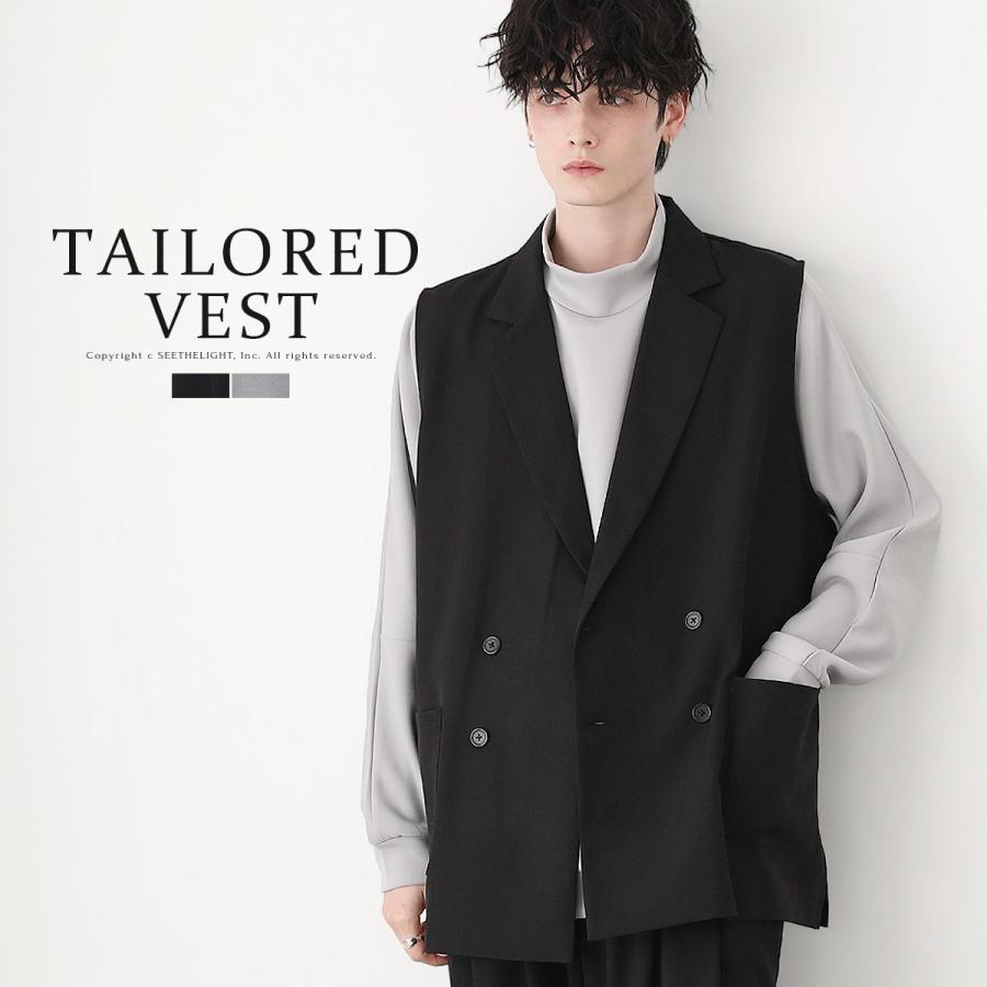 グレー ダブルブレスト テーラードジャケット ベスト セット グレー ダブルブレスト テーラードジャケット ベスト セット