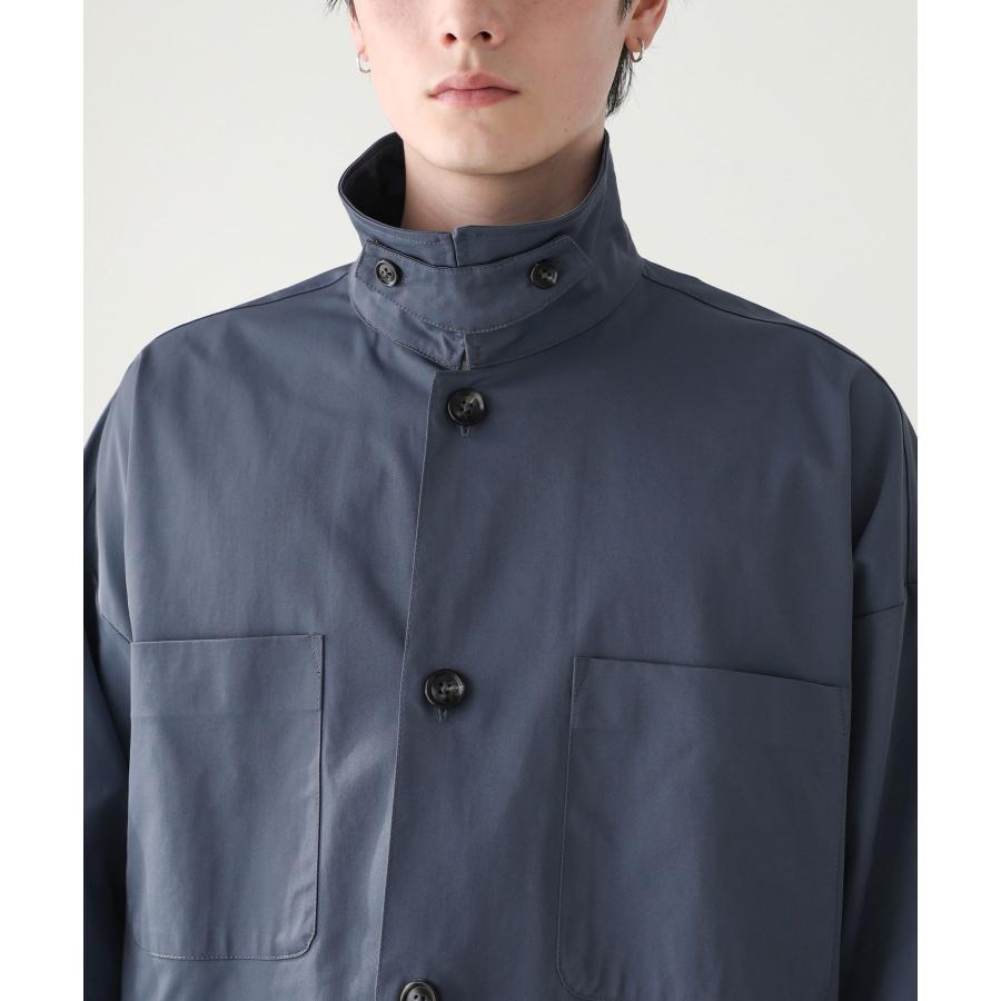 メンズ ジャケット シャツ 2way ハイネック 仕様 ダブルポケット S M L