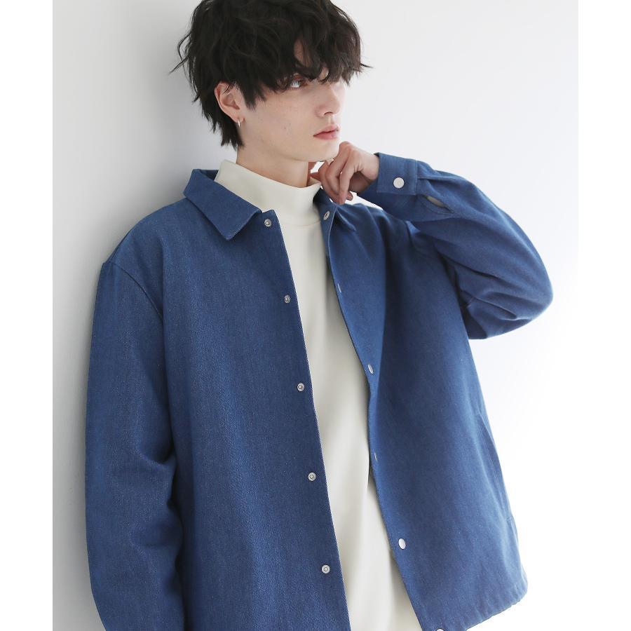 SOYOUS コーチジャケット デニム ルーズシルエット メンズ