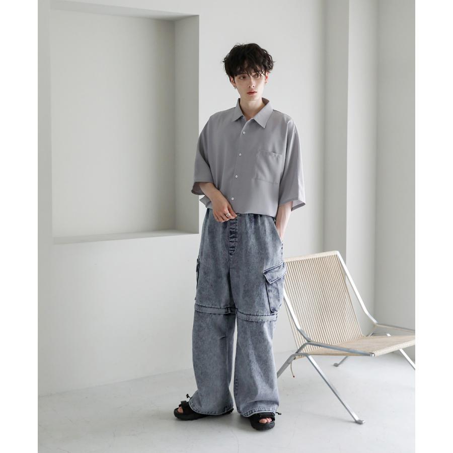 メンズ カーゴ パンツ デニム ショートパンツ ショーツ オーバー メンズ カーゴ パンツ デニム ショートパンツ ショーツ オーバー