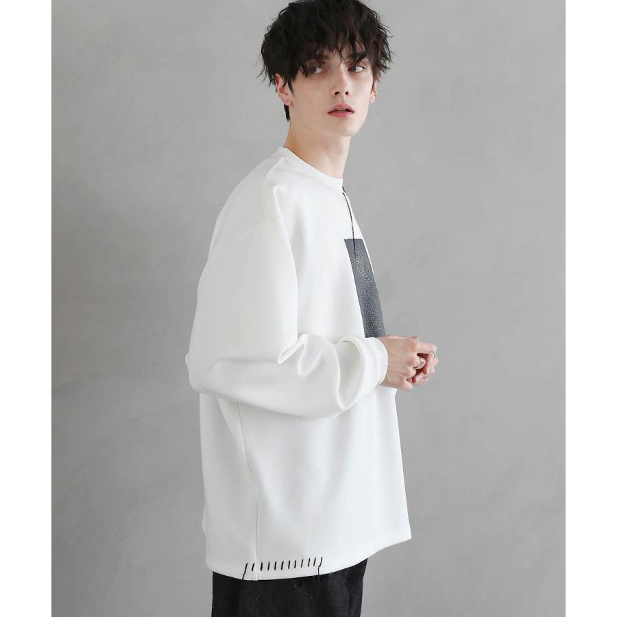 ASTRONOMY Tシャツ メンズ 長袖 ロンT 秋 秋服 プリント ステッチ