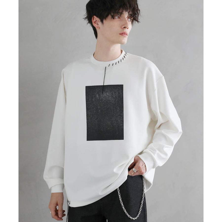 ASTRONOMY Tシャツ メンズ 長袖 ロンT 秋 秋服 プリント ステッチ