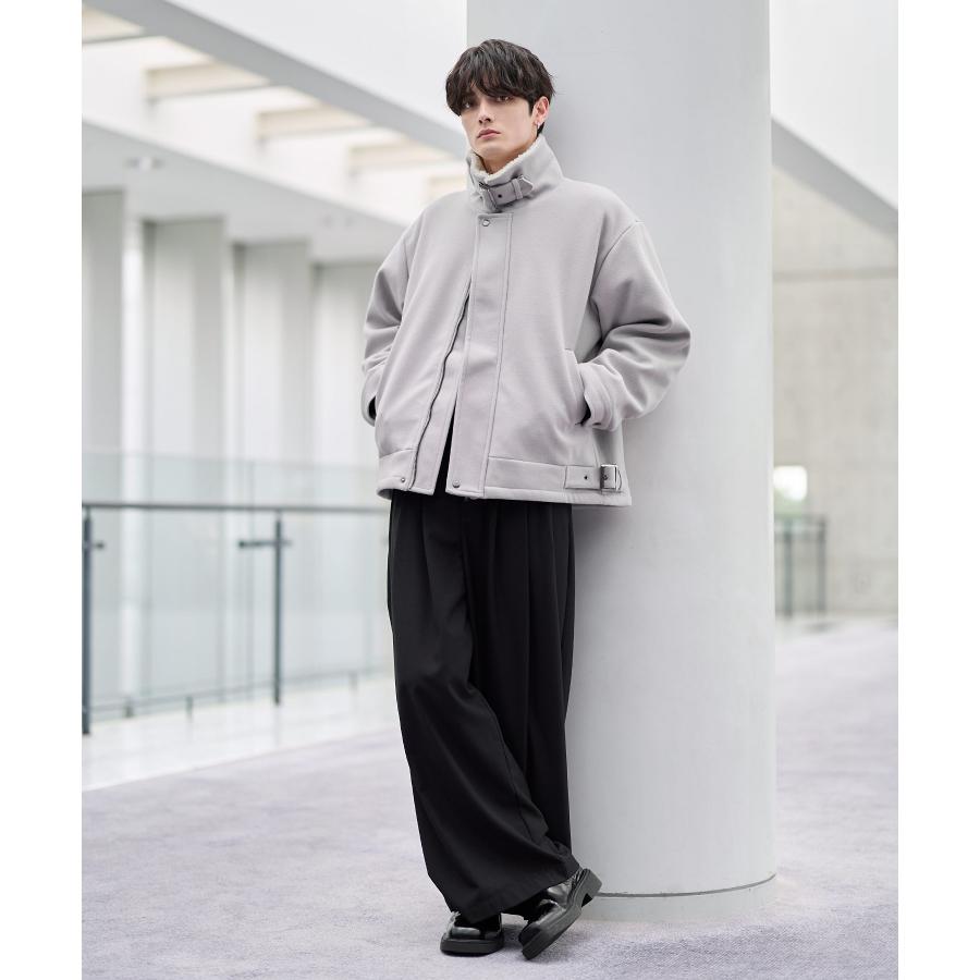 アウター メンズ 秋 秋服 冬 冬服 ブルゾン 裏ボア メルトン スタンド