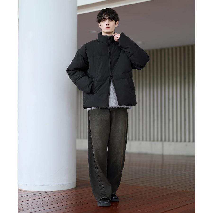 メンズ ダウン アウター 冬 ジャケット ブルゾン コンビネーション