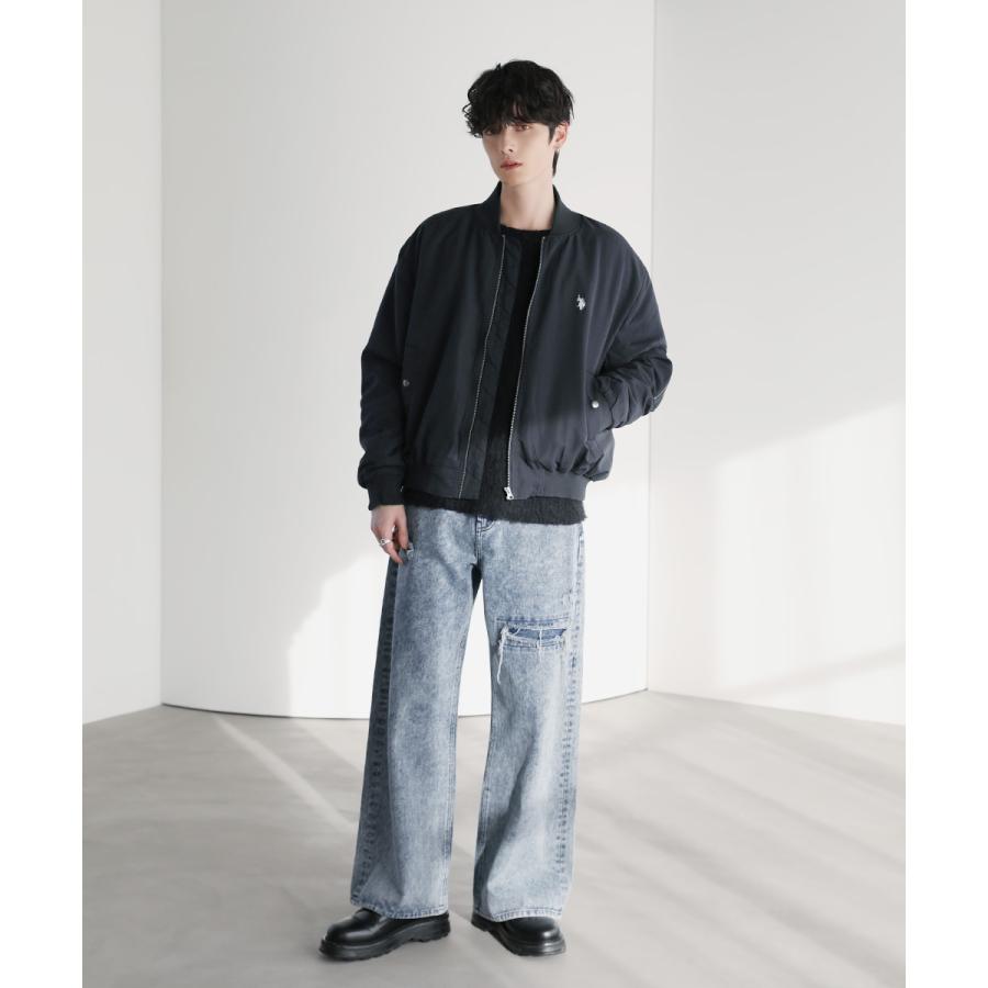 U.S. POLO ASSN. MA‐1 ブルゾン メンズ 秋 冬 ギャザー ショート U.S. POLO ASSN. MA‐1 ブルゾン メンズ 秋 冬 ギャザー ショート