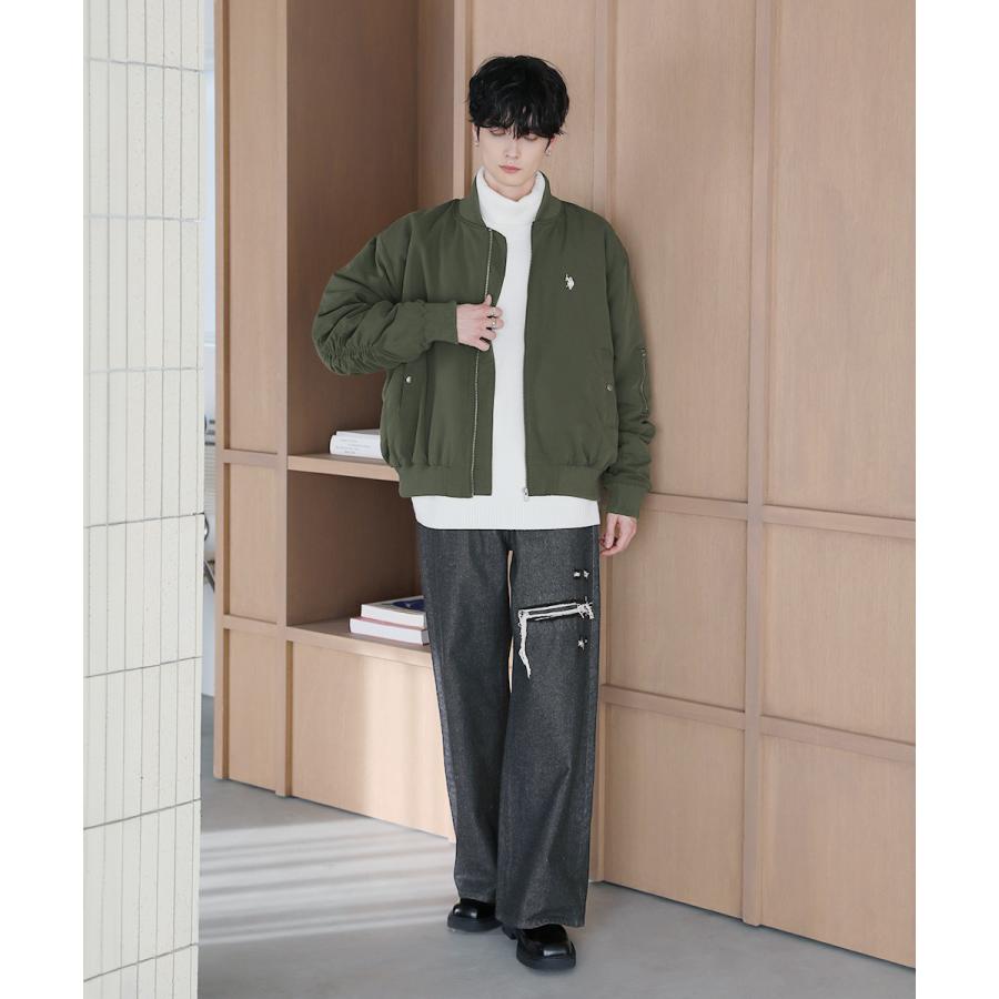 U.S. POLO ASSN. MA‐1 ブルゾン メンズ 秋 冬 ギャザー ショート U.S. POLO ASSN. MA‐1 ブルゾン メンズ 秋 冬 ギャザー ショート