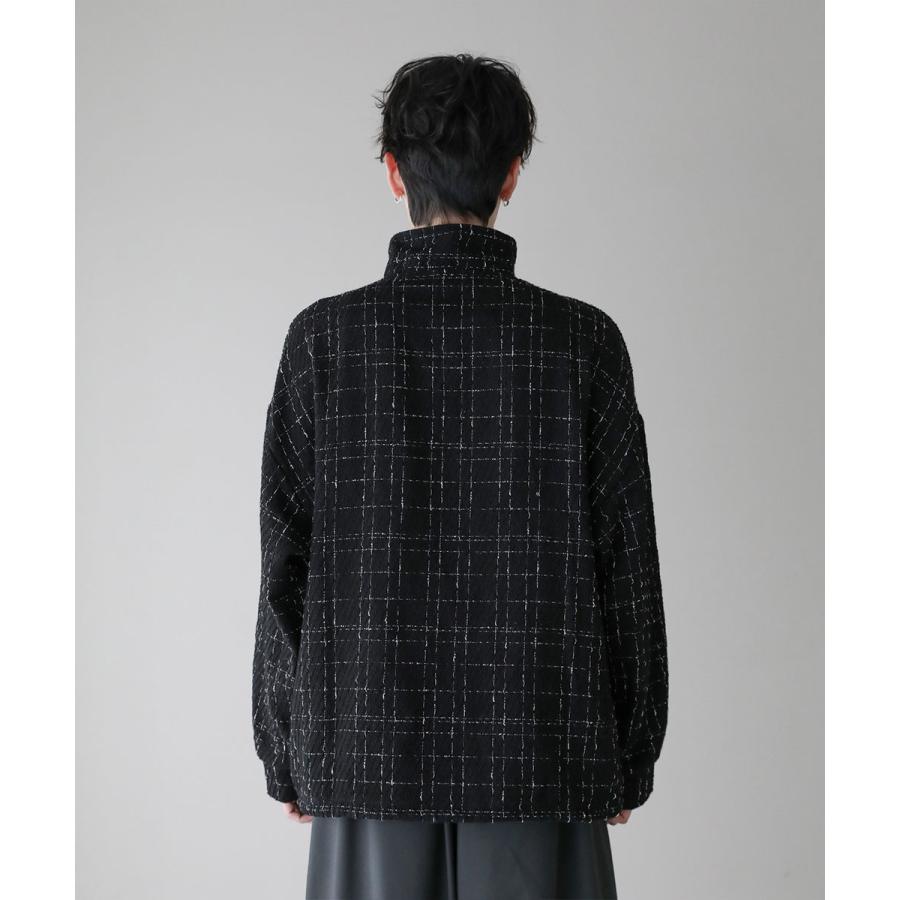 メンズ ハーフジップ ツイード プルオーバー 秋 冬 S M L : SOYOUS