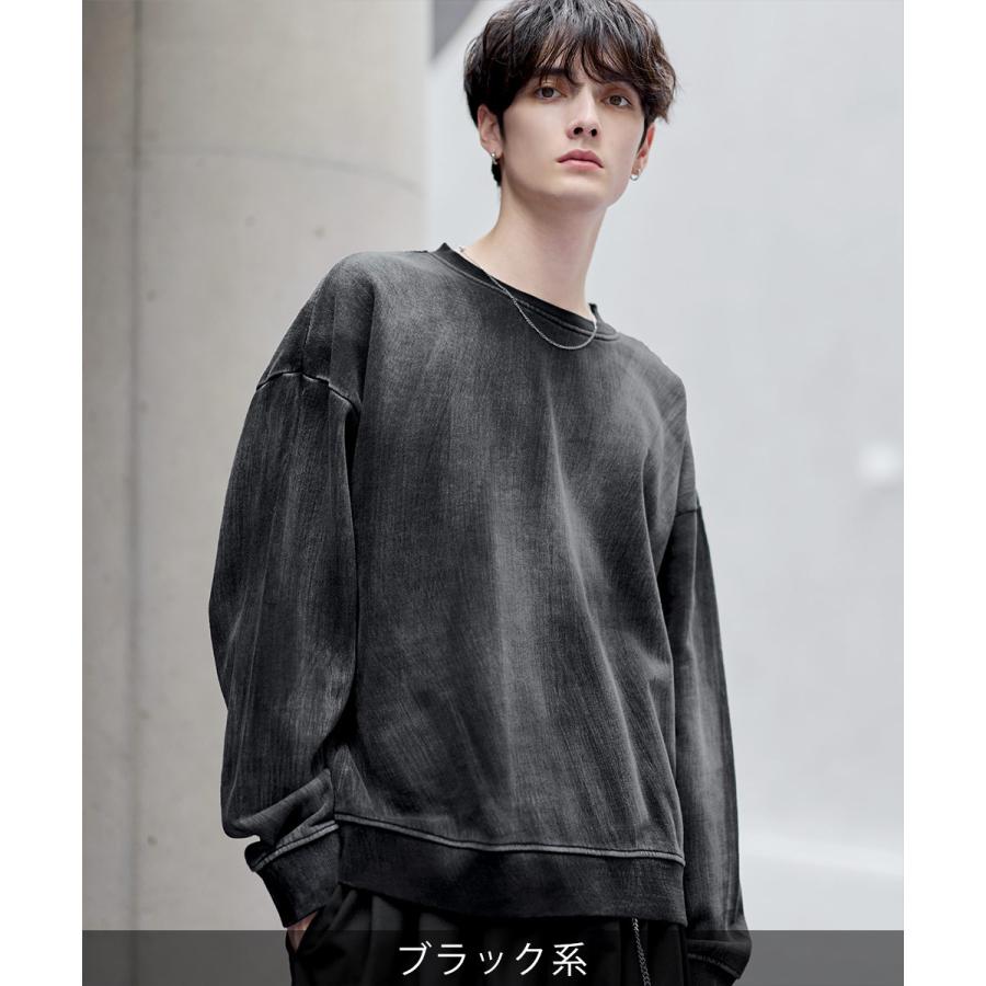 スウェット メンズ ピグメント加工 ヘビー ウェイト クルー トレーナー