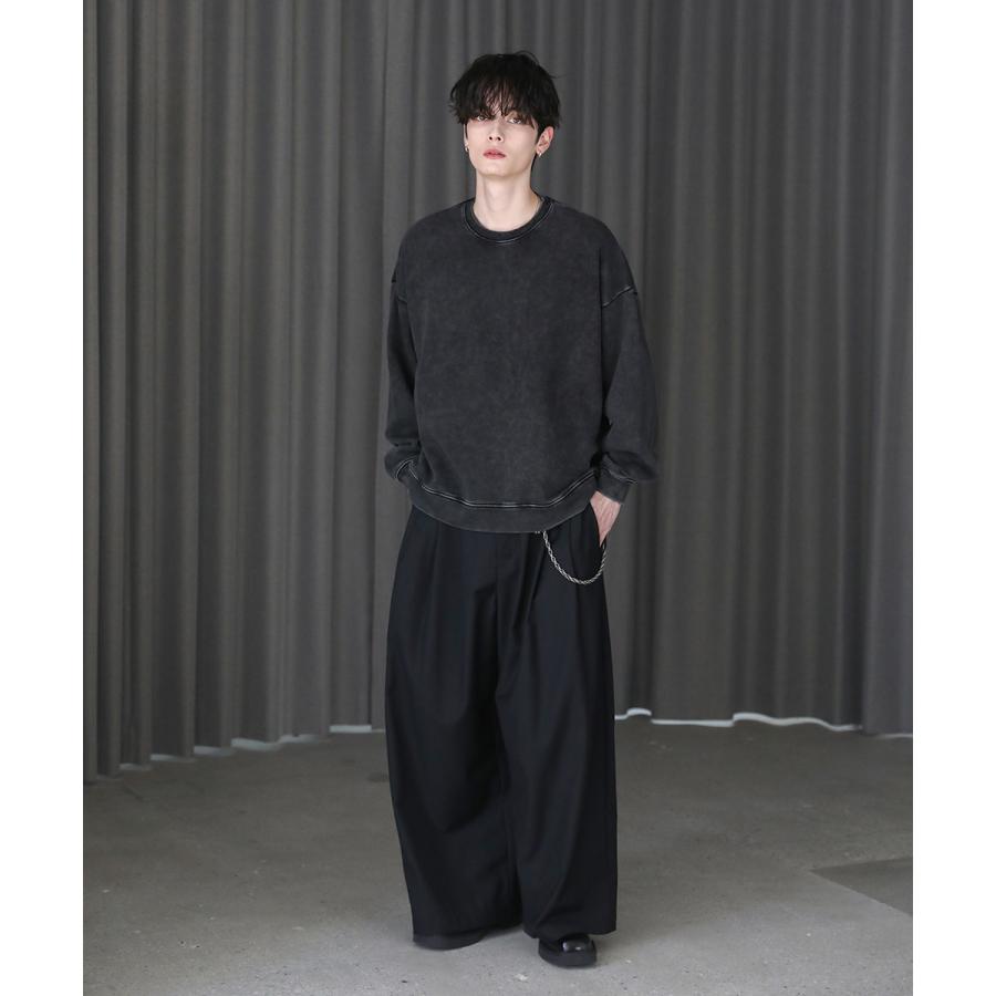 スウェット メンズ ピグメント加工 ヘビー ウェイト クルー