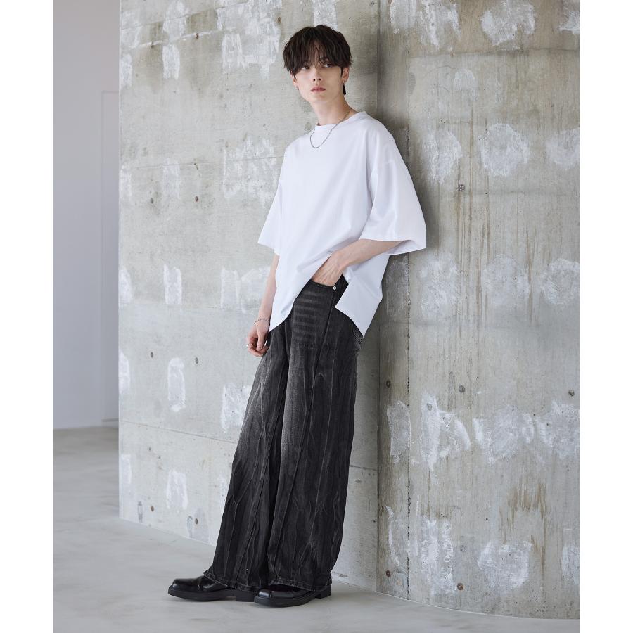 Tシャツ メンズ 半袖 春ピグメント 加工 ビッグシルエット メンズ