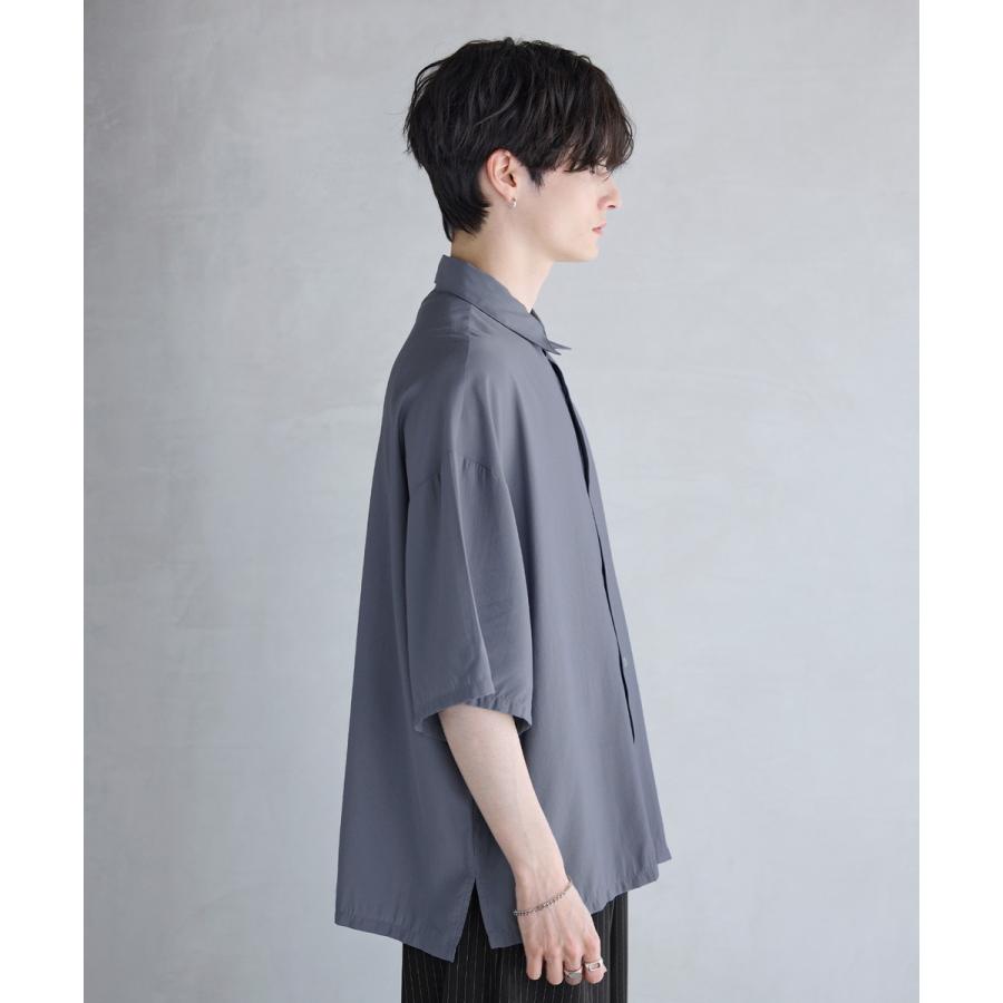 半袖 シアー シャツ メンズ 春服 夏服 春 夏 オーバーサイズ