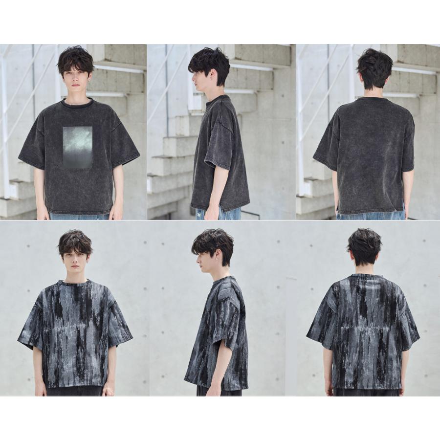 Tシャツメンズ 夏服 夏 半袖 グレー系 グラフィック ビンテージ加工