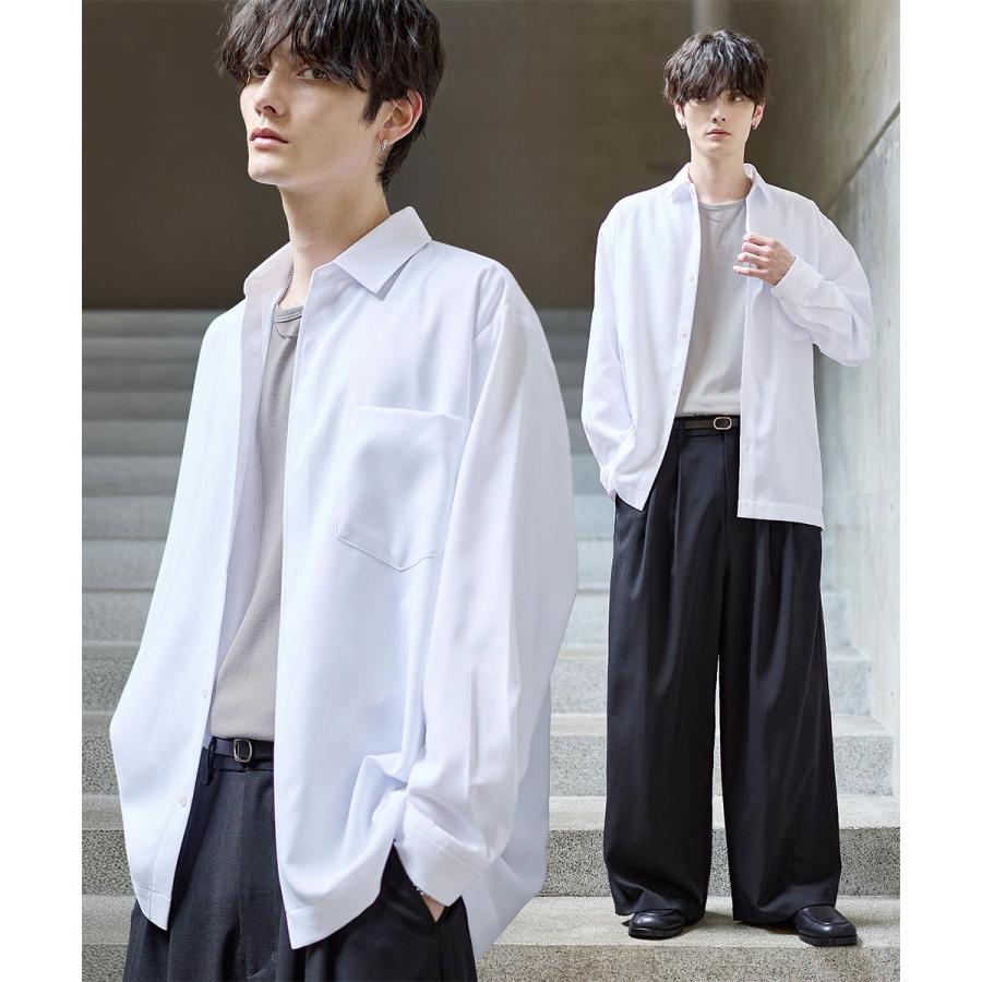 セットアップ 3点セット】防シワ ノーアイロン ワイドシャツ 半袖T