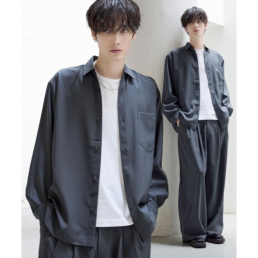 セットアップ 3点セット】防シワ ノーアイロン ワイドシャツ 半袖T