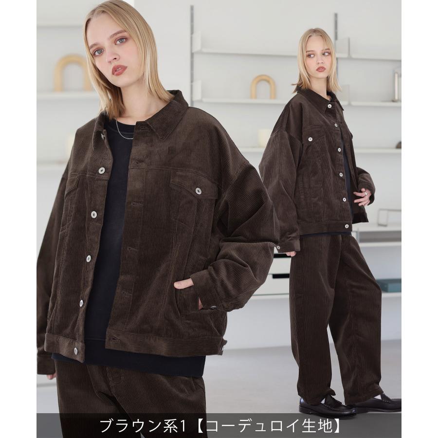 セットアップ 2点セット】デニム コーデュロイ ジャケット ワイド