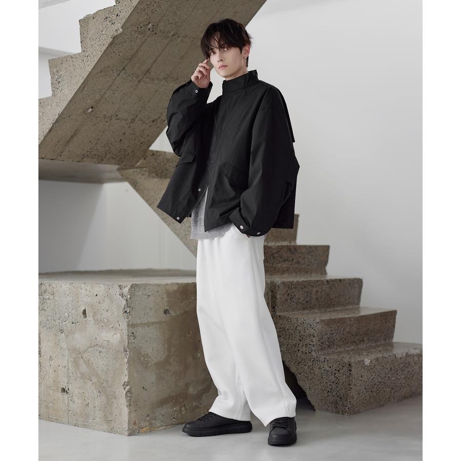 ワイドパンツ メンズ パンツ スウェット ボトムス 2タック キレイめ