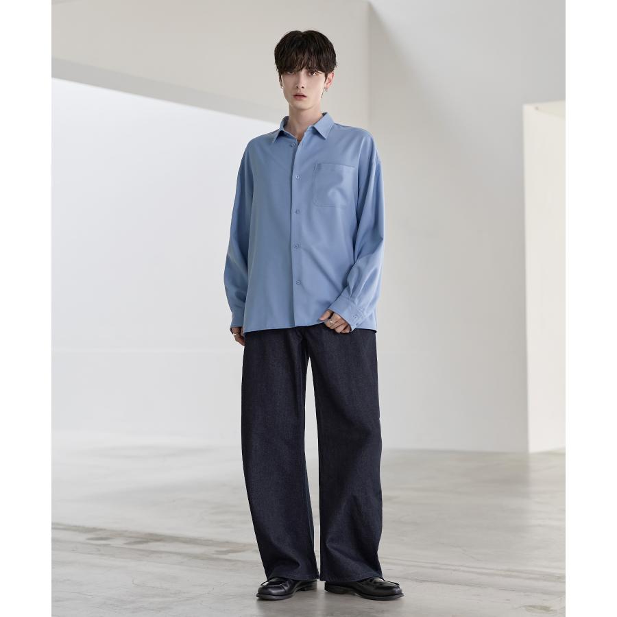 デニムパンツ メンズ カーブデニム ワイドパンツ バギーパンツ