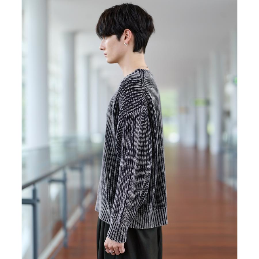 AURALEE グレー ニット 短丈 ボックス 美品 M サイズ ASTRONOMY ピグメントニット メンズ 秋 冬 クルーネック キレイめ