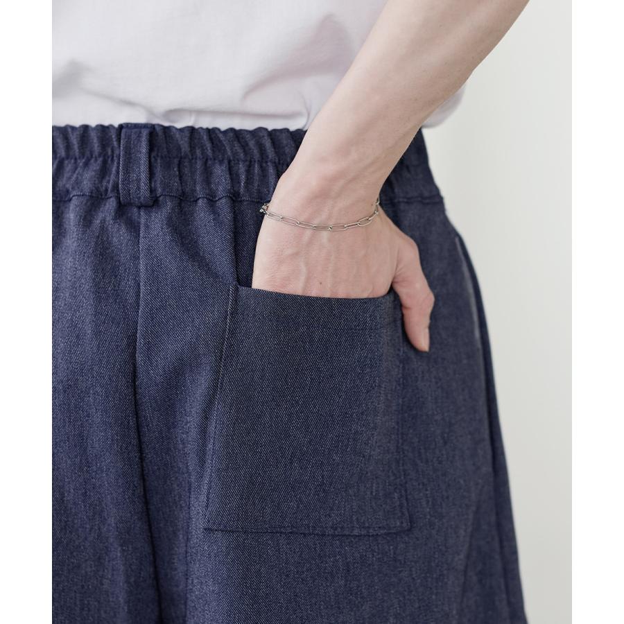 ワイドパンツ パンツ メンズ 春 夏 ポリエステル 綿 ベルト付き タック