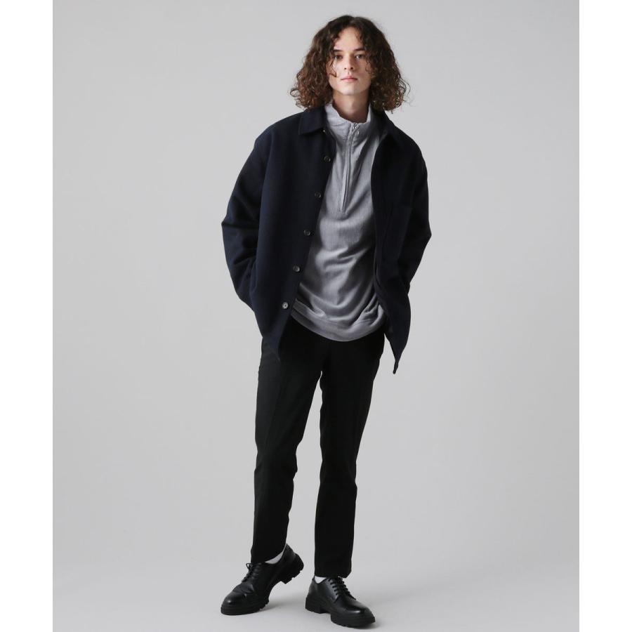 プルオーバー カット ベロア コーディロイ ハーフジップ ハーフZIP