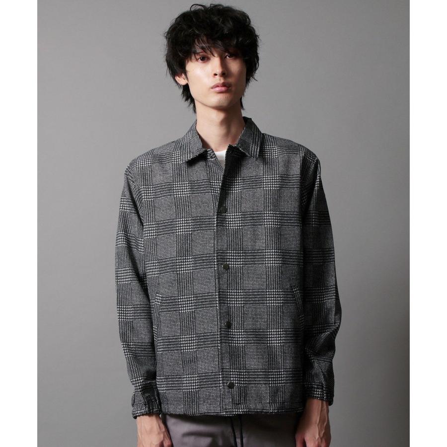 ポリトロ チェック プリント コーチジャケット アウター ジャケット