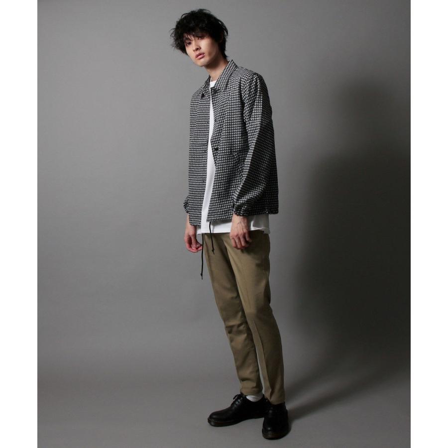 ポリトロ チェック プリント コーチジャケット アウター ジャケット