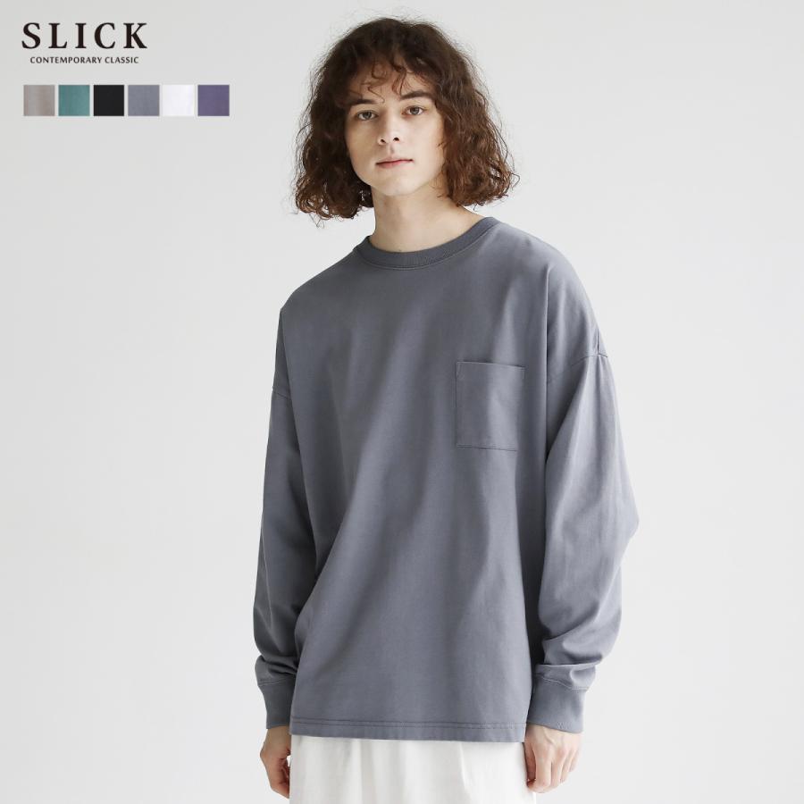 Tシャツ カットソー ロンT ポケT 長袖 クルーネック メンズ 秋 春 MVS