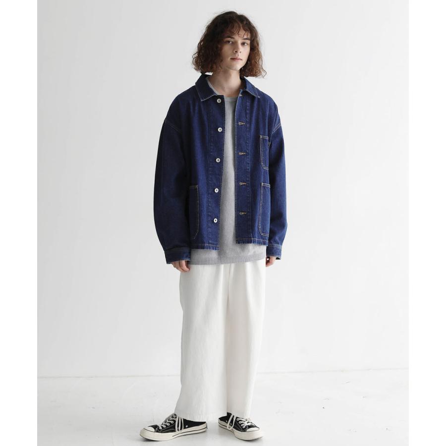 ✨極美品 チルコロ 希少カバーオール ジャケット インディゴ 染め ストレッチ 濃紺藍染めカバーオールジャケット 12.0オンス 男女兼用 | 和