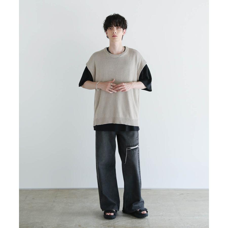 ベスト メンズ 綿麻 ニットベスト サマーニット 春 夏 M L XL ベスト メンズ 綿麻 ニットベスト サマーニット 春 夏 M L XL