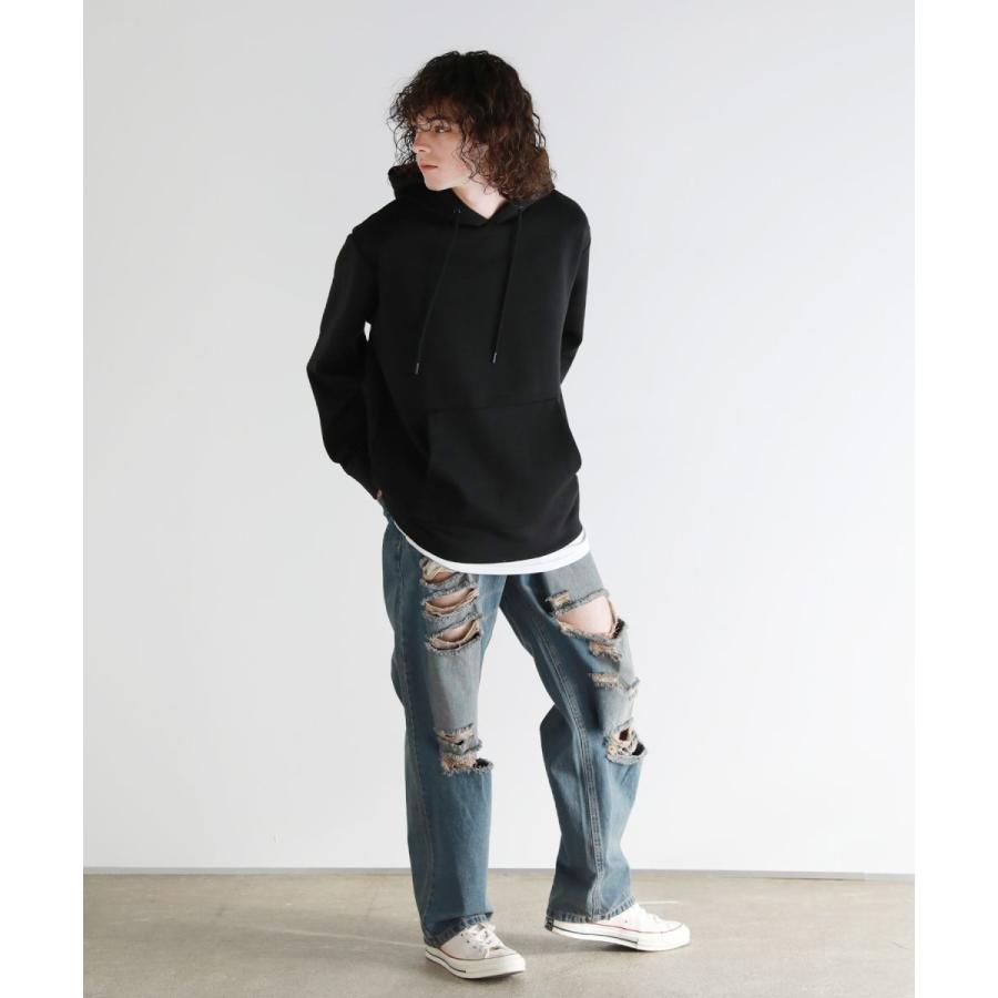 デニム パンツ メンズ ダメージ 加工 ワイド シ ルエット ヴィンテージ