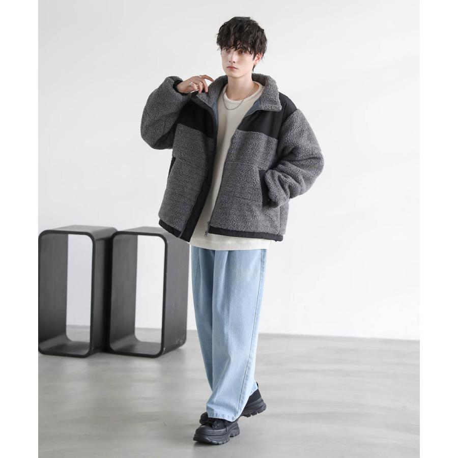バボラフリース切替ジャケット 黒とグレー ハウンドトゥースM バボラフリース切替ジャケット 黒とグレー ハウンドトゥースM