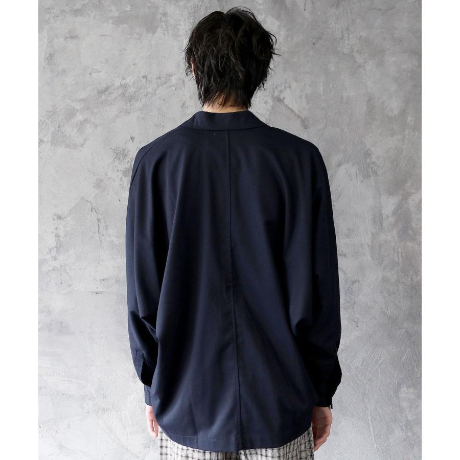 SOYOUS TRストレッチドルマンスリーブ長袖ビッグシルエットシャツ