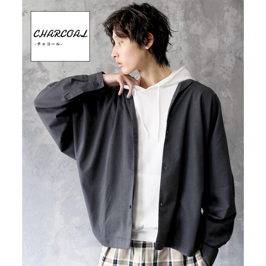 SOYOUS TRストレッチドルマンスリーブ長袖ビッグシルエットシャツ