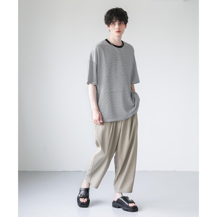 SOYOUS 綿麻 リネン ワイドパンツ メンズ クロップドパンツ SOYOUS 綿麻 リネン ワイドパンツ メンズ クロップドパンツ