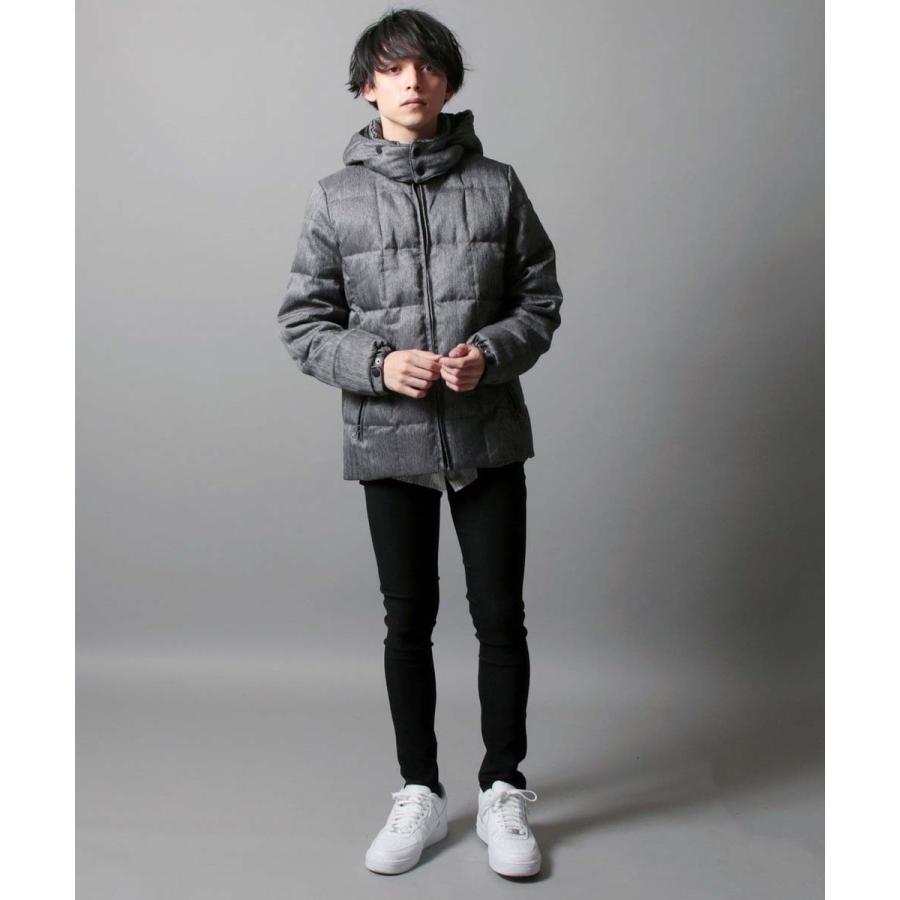 ダウンジャケット アウター ダウン メンズ 冬 フード脱着 スクエア