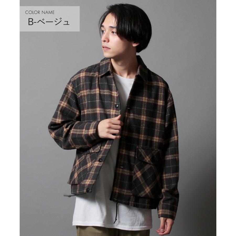 アウター メンズ ポケット デザイン メルトン ショート ブルゾン