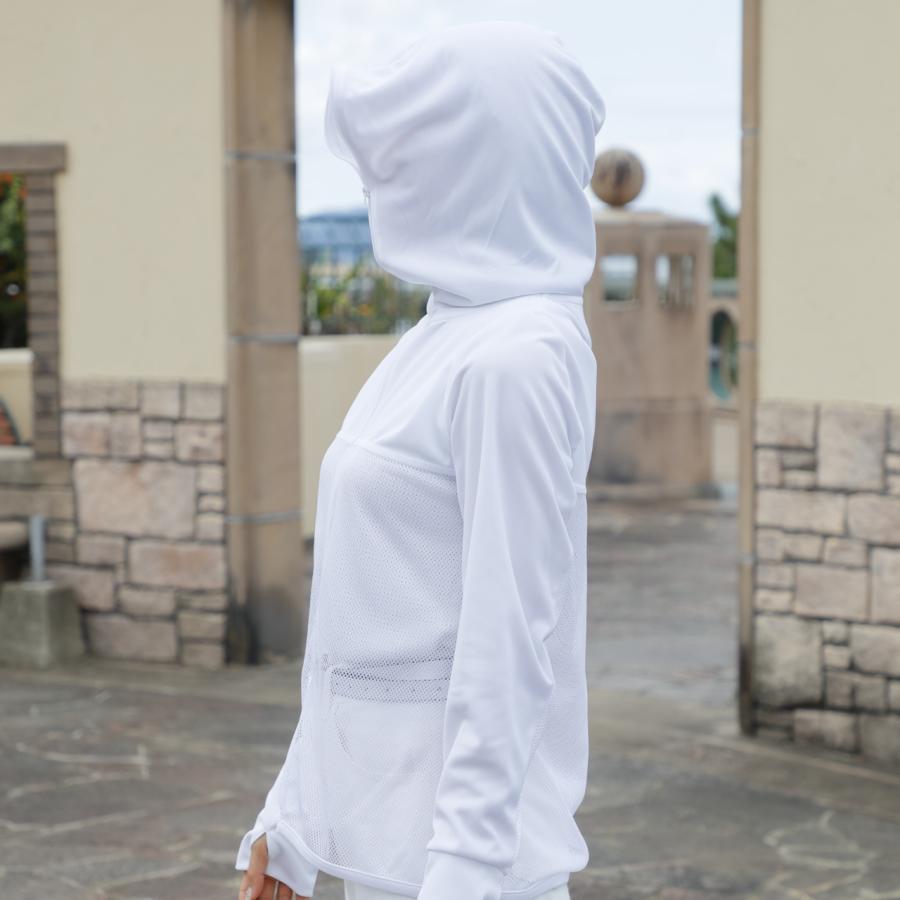 SARA パーフェクトパーカー　UVカットパーカー　2025年製　前も見える 楽天市場】ファスナー閉めても見えるんです！絶対焼かない【日本製