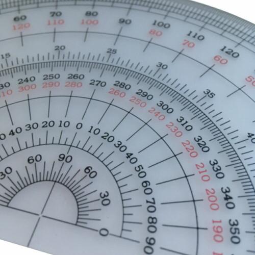 タケダ（takeda） 半円分度器 15cm 1mm厚 S-15 分度器 半円 デザイン