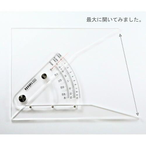 製図検品物　透明定規部分ヒビ　くすみ タケダ（takeda） 勾配定規 15cm アクリル 勾配 定規 じょうぎ 15 ネジ