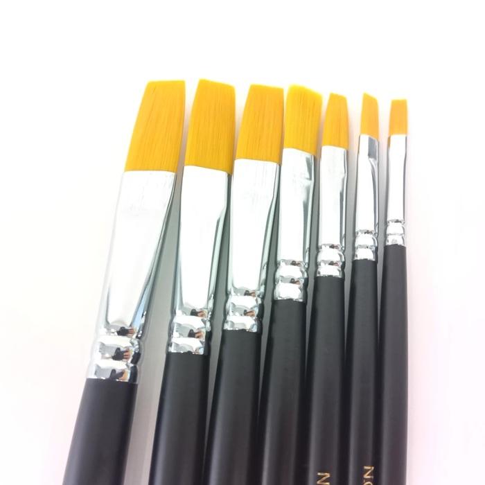 水彩筆 赤ナイロン 平筆 4号 1本入り takeda タケダ 70-5100 ナイロン