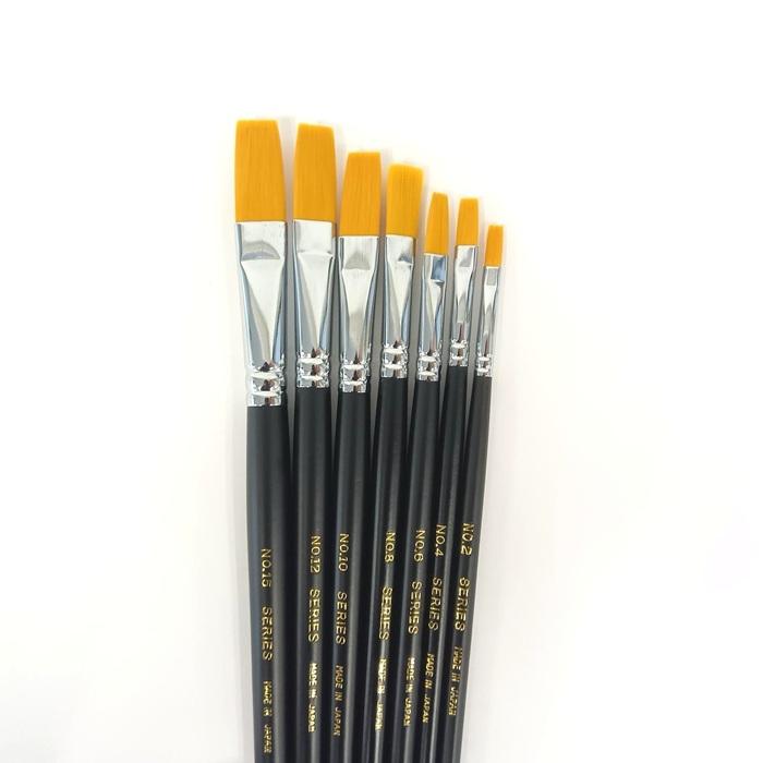 水彩筆 赤ナイロン 平筆 8号 1本入り takeda タケダ 70-5120 ナイロン