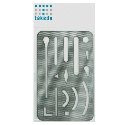 タケダ 字消板 ステンレス製 メッシュ 25-0183 ( 製図用品 字