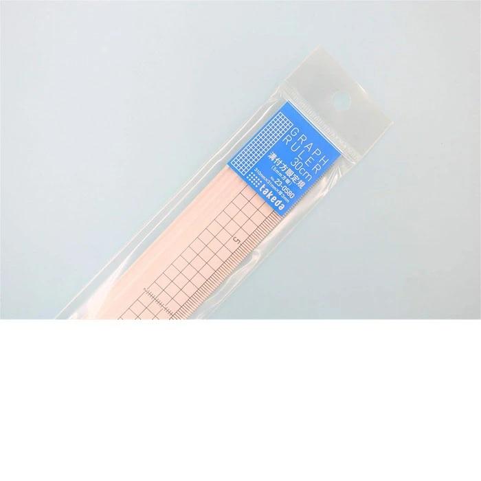 方眼定規 300X3mm厚 5mm方眼 溝付 【23-0580】takeda タケダ | タケダ | 02