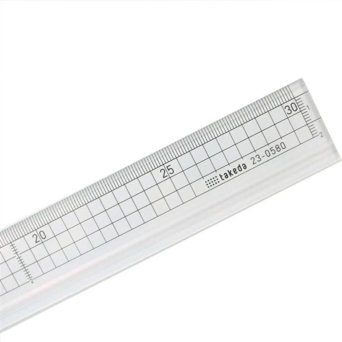 方眼定規 300X3mm厚 5mm方眼 溝付 【23-0580】takeda タケダ | タケダ | 03