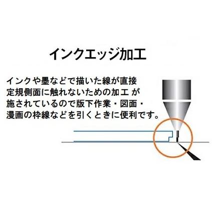 定規 直定規 40cm レイアウトマーキングスケール 840LO 420×80×3mm厚 【23-1520】CONCISE コンサイス | CONCISE | 02