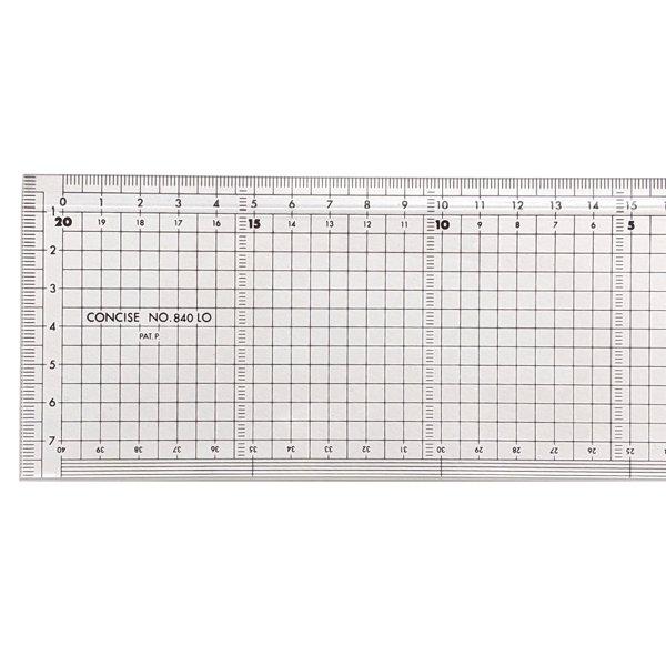 定規 直定規 40cm レイアウトマーキングスケール 840LO 420×80×3mm厚 【23-1520】CONCISE コンサイス | CONCISE | 04