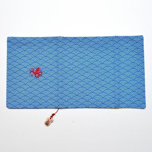 CONCISE ブックカバー 布 布のブックカバー タコと青海波 文庫・A6 綿