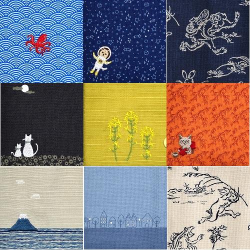 CONCISE（コンサイス） ブックカバー 布 布のブックカバー 鳥獣戯画 紺